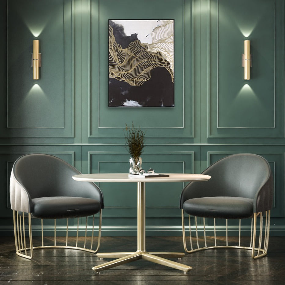 Product photograph of Berkeley Designs Abstract Design 31 Wall Art Black And Gold from Olivia's.