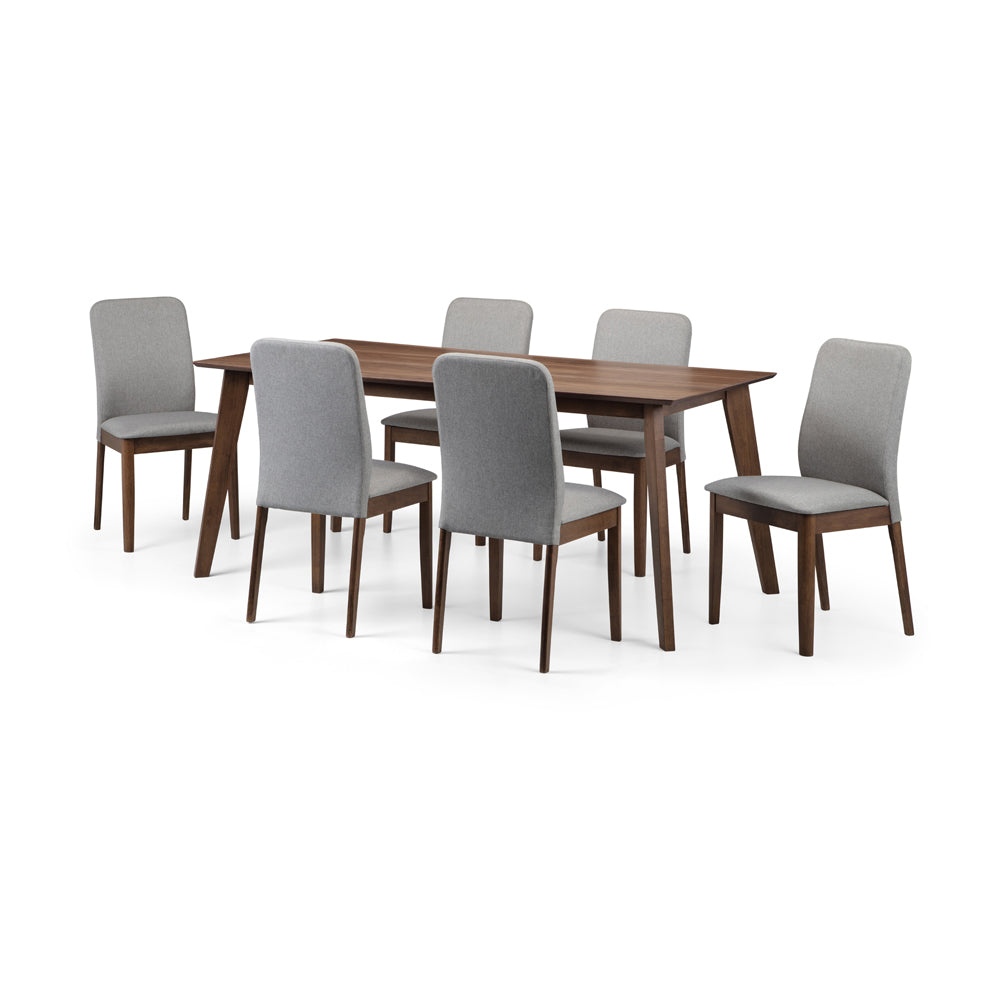 Product photograph of Olivia S Set Of 2 Brusnwick Dining Chairs In Grey Walnut from Olivia's.