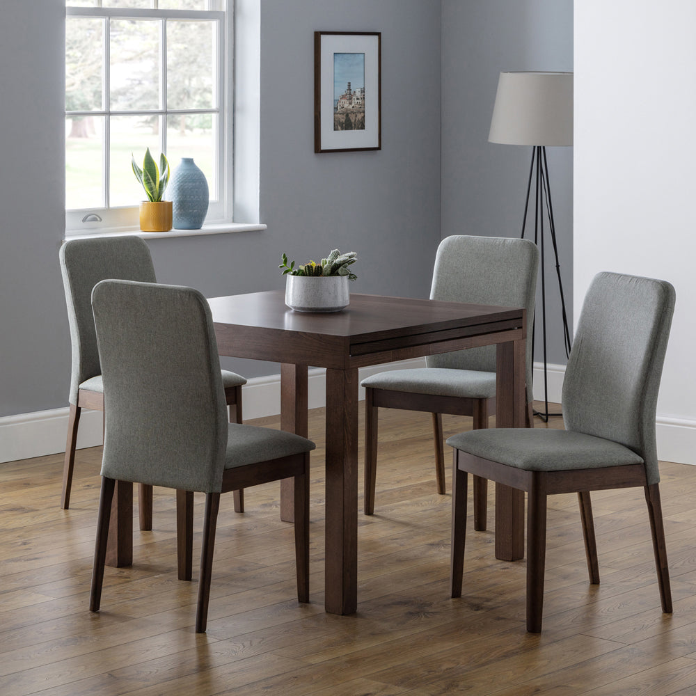 Product photograph of Olivia S Set Of 2 Brusnwick Dining Chairs In Grey Walnut from Olivia's