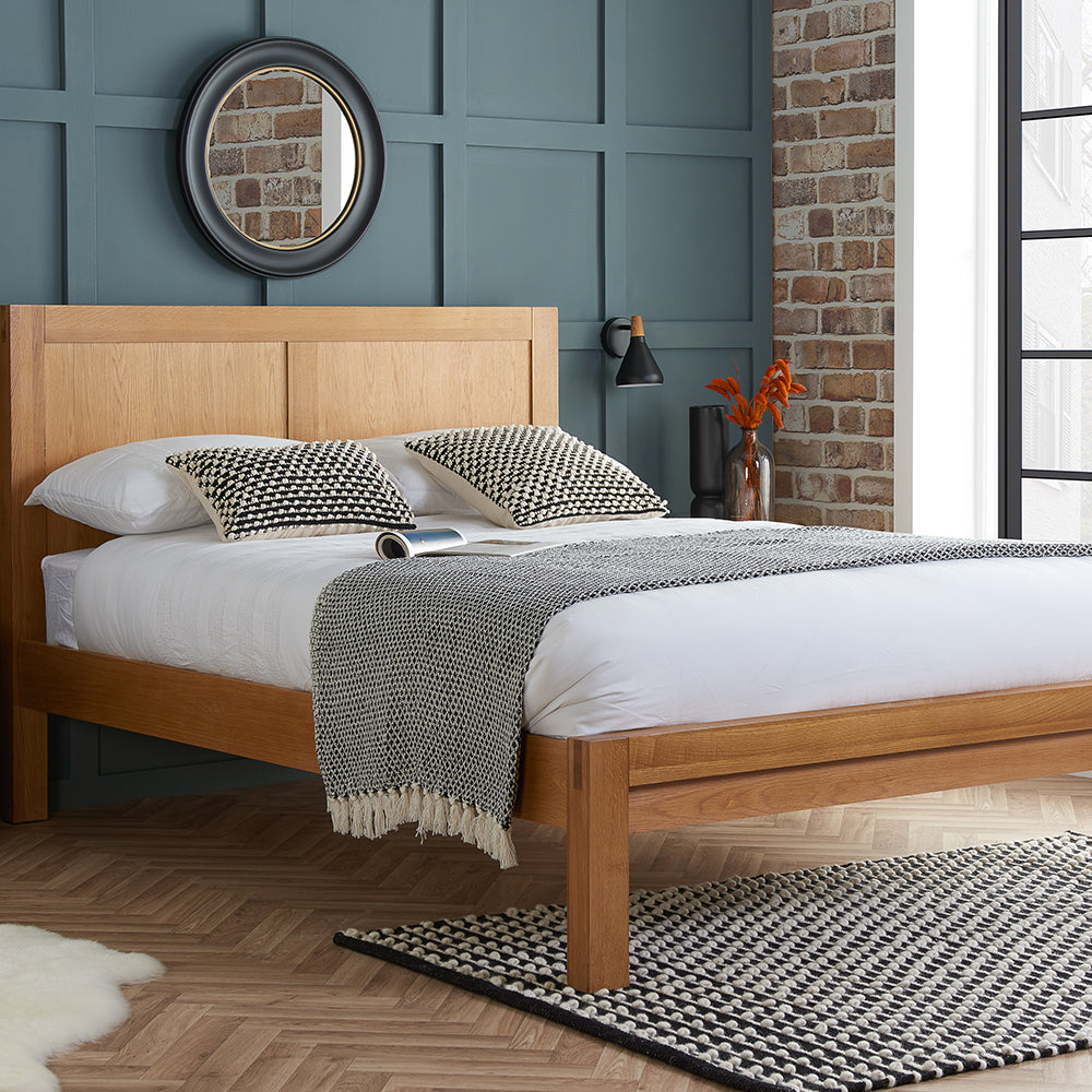 Product photograph of Olivia S Belvedere Oak Bed Double from Olivia's.
