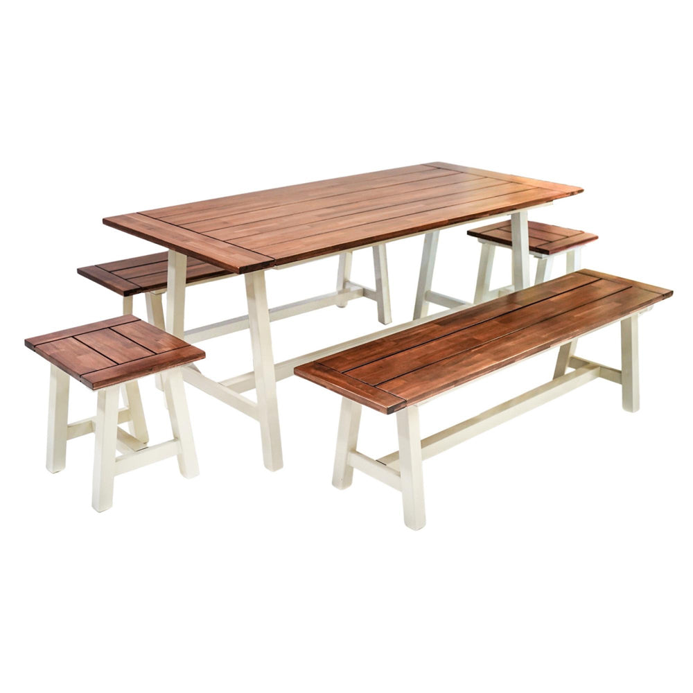 Product photograph of Ivyline Broadway Acacia Wood 5 Piece Furniture Set from Olivia's