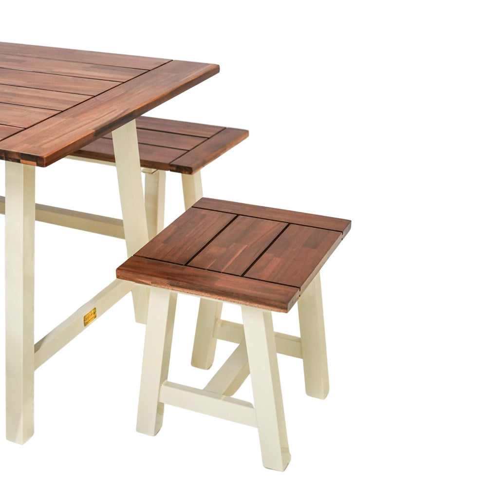 Product photograph of Ivyline Broadway Acacia Wood 5 Piece Furniture Set from Olivia's.