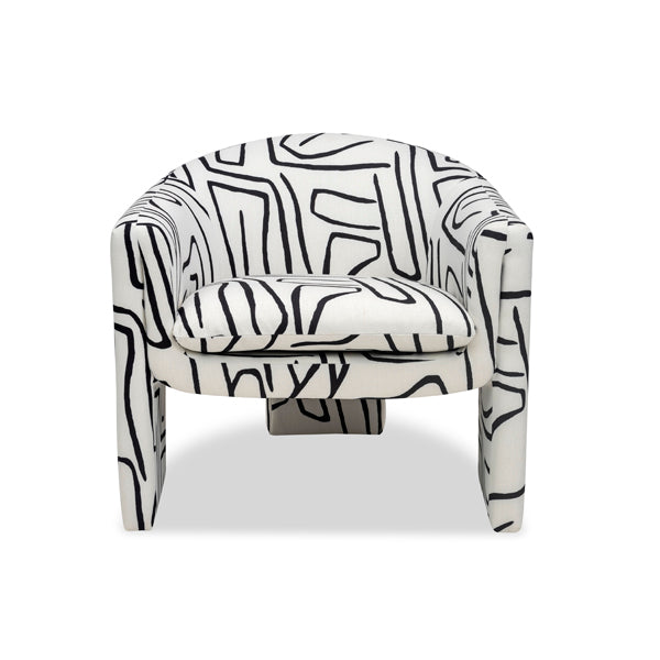 Product photograph of Liang Eimil Iconic Occasional Chair - Zebra Black White from Olivia's.