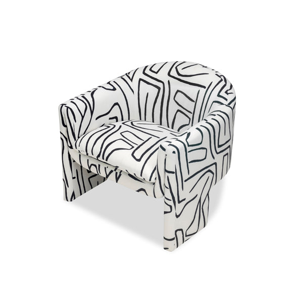 Product photograph of Liang Eimil Iconic Occasional Chair - Zebra Black White from Olivia's.