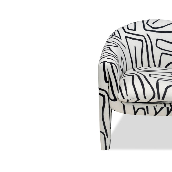 Product photograph of Liang Eimil Iconic Occasional Chair - Zebra Black White from Olivia's.