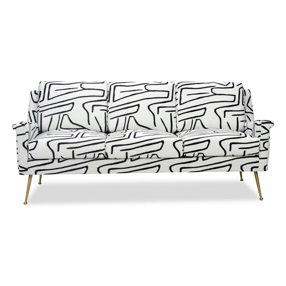 Product photograph of Liang Eimil Lidmar 3 Seater Sofa - Zebra Black White from Olivia's