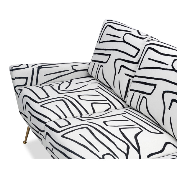 Product photograph of Liang Eimil Lidmar 3 Seater Sofa - Zebra Black White from Olivia's.