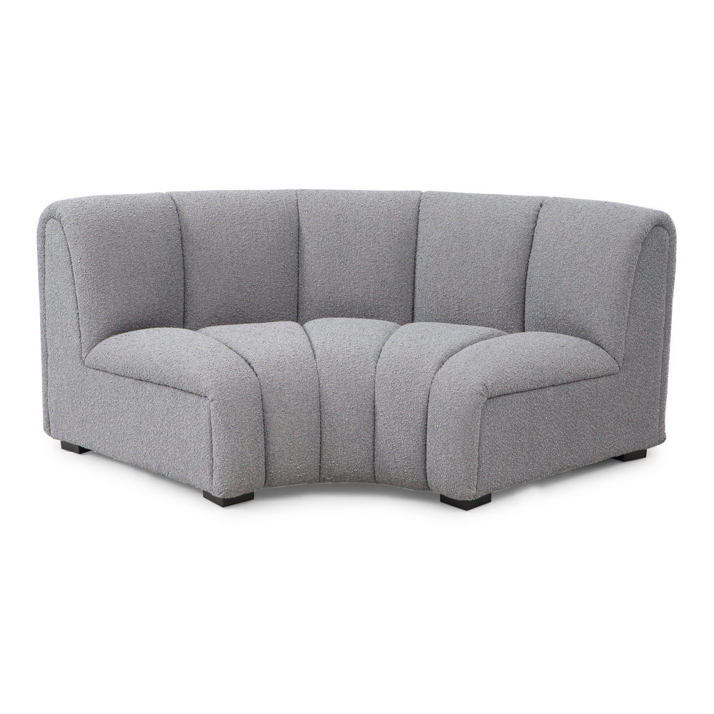 Product photograph of Liang Eimil Ralph Sofa Corner Unit Boucle Graphic Grey from Olivia's