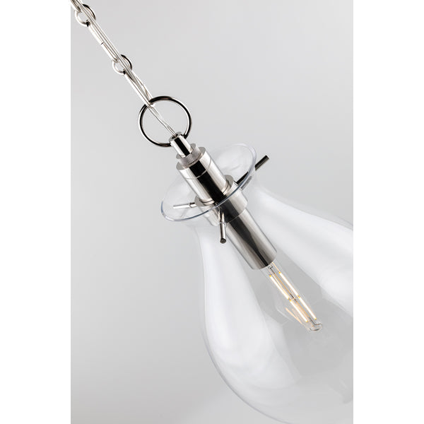 Product photograph of Hudson Valley Lighting Ivy Steel 1 Light Large Pendant Outlet from Olivia's.