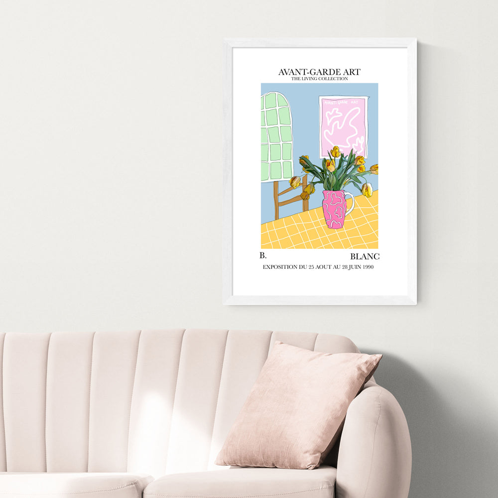 Product photograph of French Kitchen By Blanchouse Uk - A2 White Framed Art Print from Olivia's
