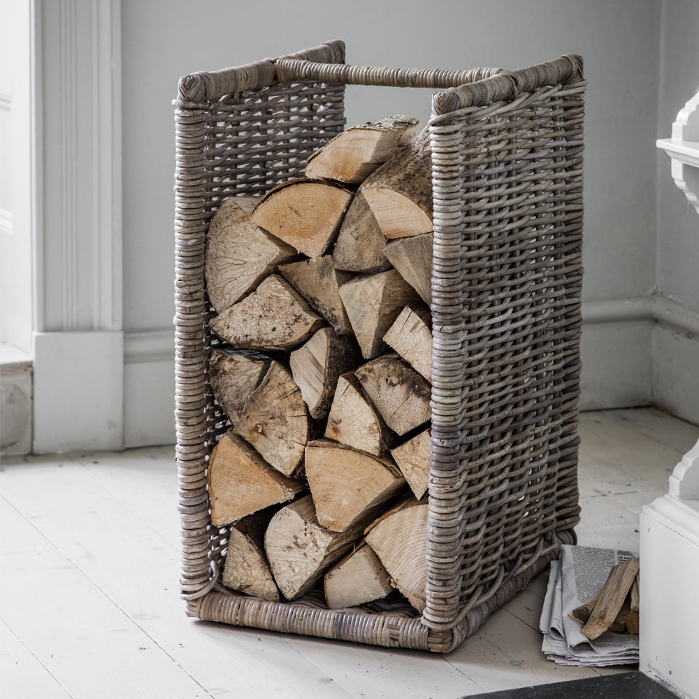Product photograph of Garden Trading Bembridge Log Holder In Rattan from Olivia's