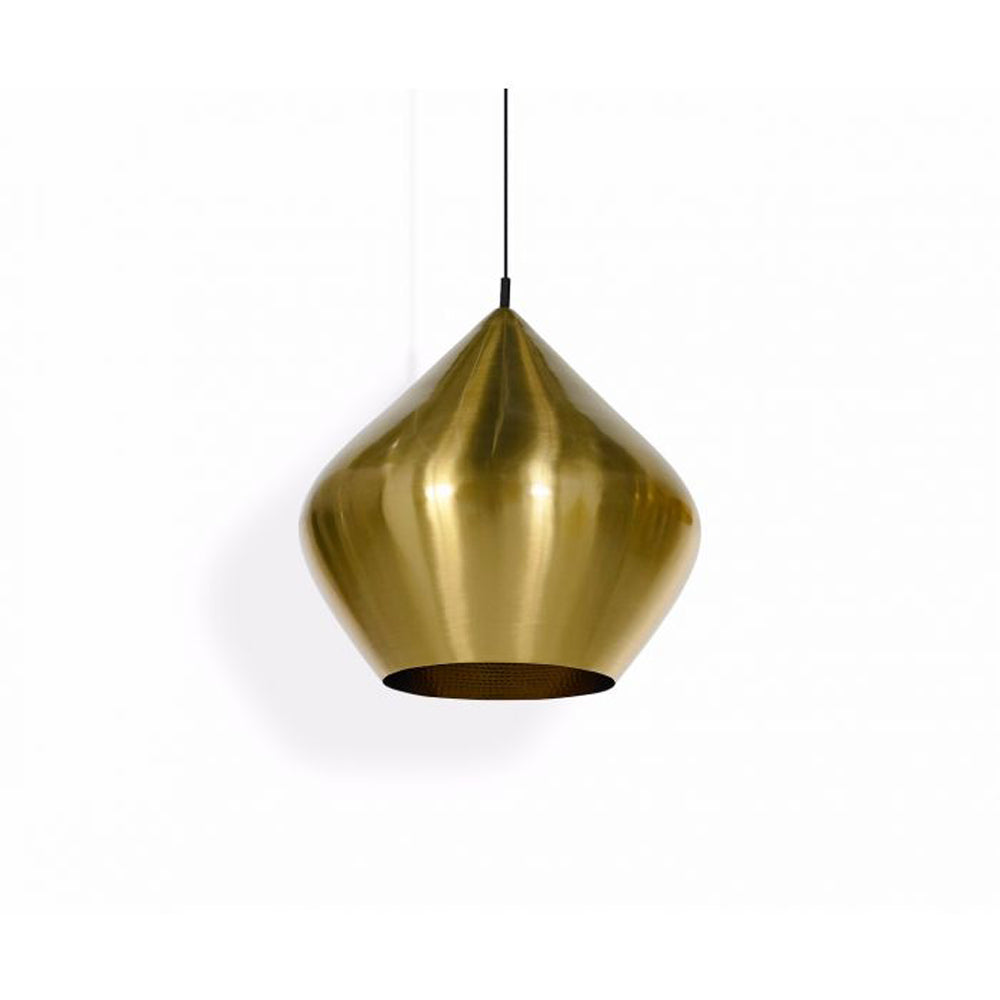 Tom Dixon Beat Stout Led Pendant In Brushed Gold Black