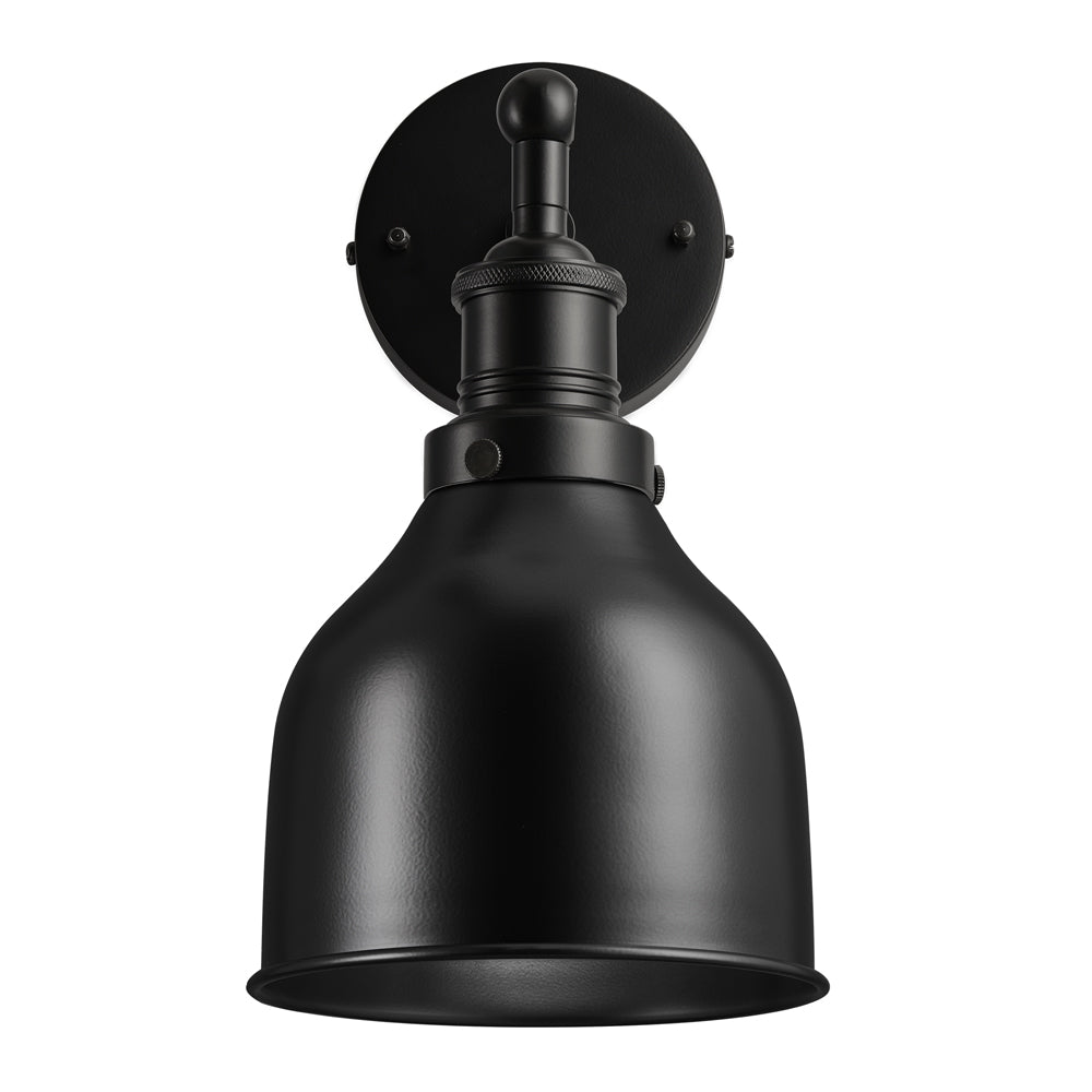 Product photograph of Industville Brooklyn 7 Inch Cone Wall Light Black And Copper Holder from Olivia's.