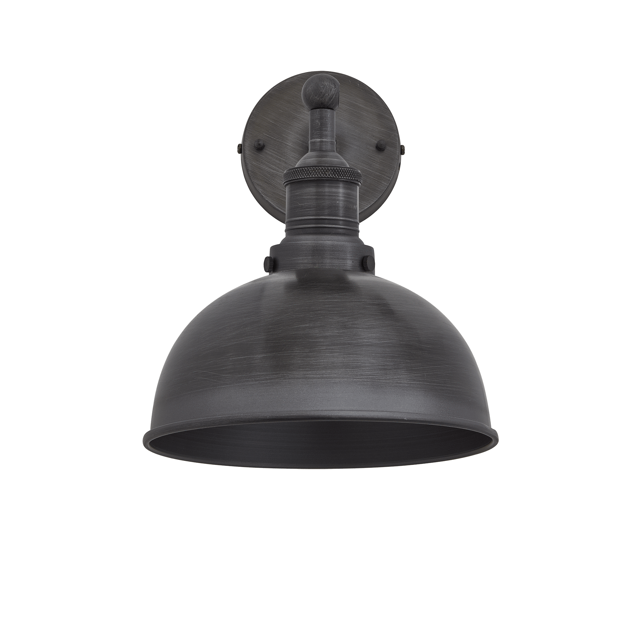 Product photograph of Industville Brooklyn Dome Wall Light - 8 Inch - Pewter Pewter from Olivia's