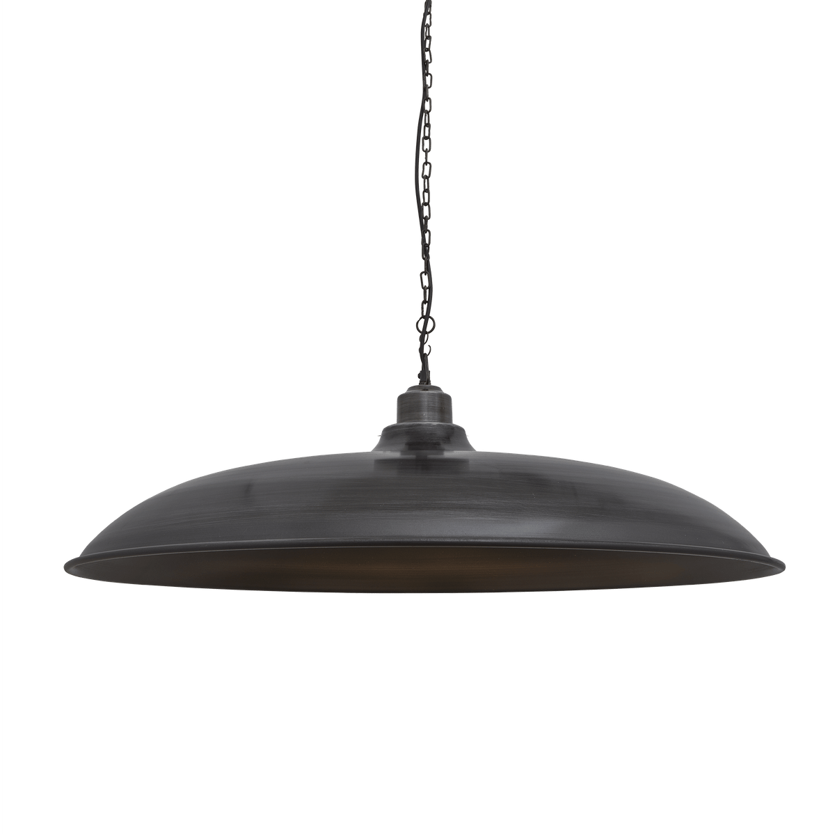 Industville Brooklyn Giant Bowl Pendant 24 Inch Pewter Bowl Pewter Chain Pewter Chain