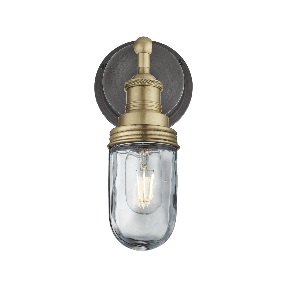 Product photograph of Industville Brooklyn Outdoor Bathroom Wall Light - Brass from Olivia's