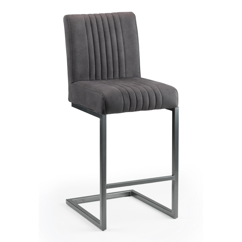 Product photograph of Olivia S Set Of 2 Baxter Barstools In Charcoal Grey from Olivia's