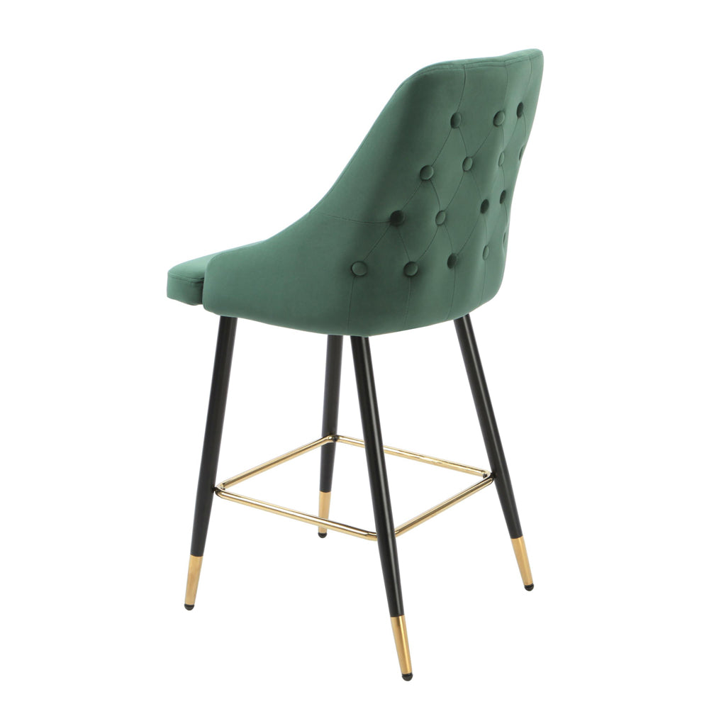Product photograph of Native Home Set Of 2 Chesterfield Green Kitchen Bar Stool from Olivia's.