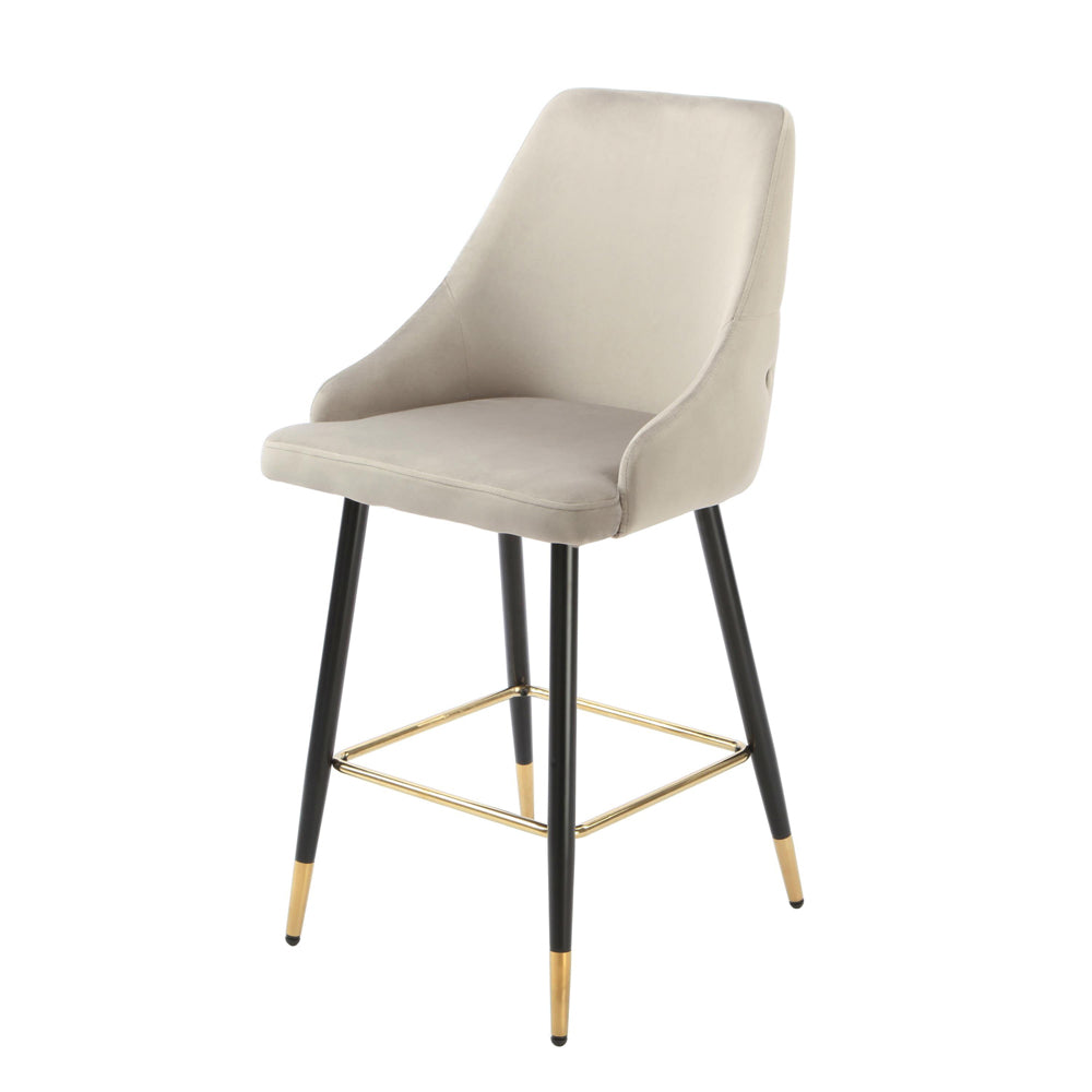 Product photograph of Native Home Set Of 2 Chesterfield Grey Kitchen Bar Stool from Olivia's.