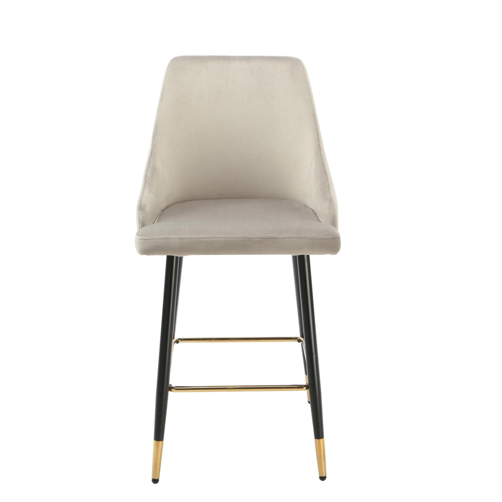 Product photograph of Native Home Set Of 2 Chesterfield Grey Kitchen Bar Stool from Olivia's.