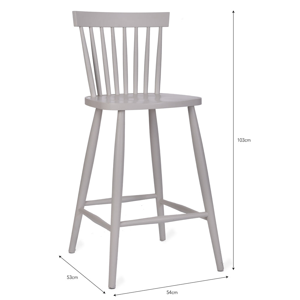 Product photograph of Garden Trading Spindle Bar Stool In Lily White from Olivia's.