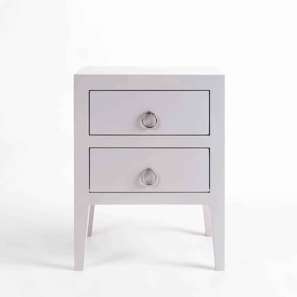 Product photograph of Olivia S Cheriton Bedside Table In White from Olivia's