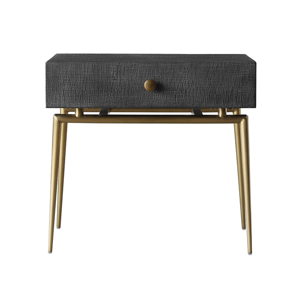 Product photograph of Di Designs Greyshott Bedside Table - Dark Grey from Olivia's.