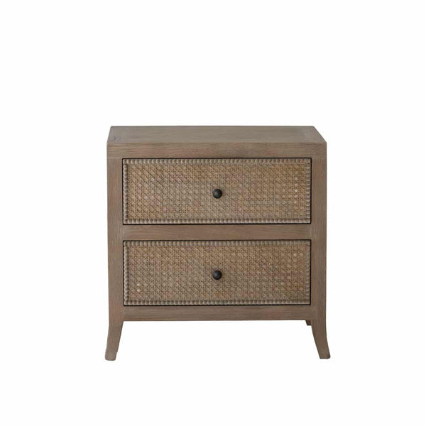 Product photograph of Olivia S Witley Aged Oak Bedside Table from Olivia's