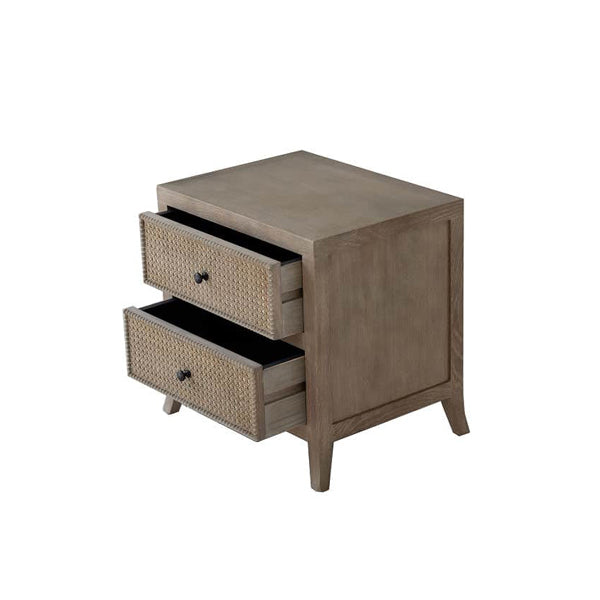 Product photograph of Olivia S Witley Aged Oak Bedside Table from Olivia's.
