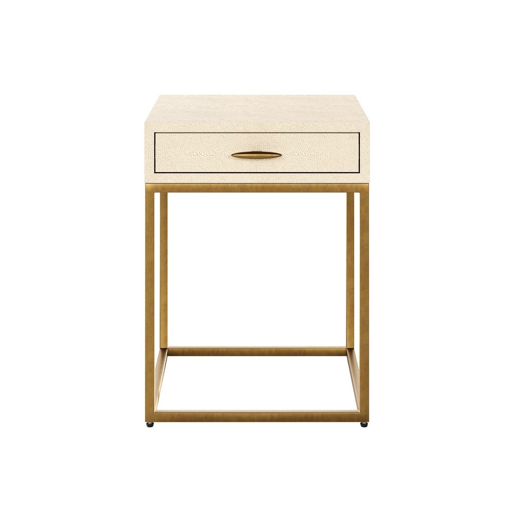 Product photograph of Olivia S Hampton Ivory Square Bedside Table from Olivia's