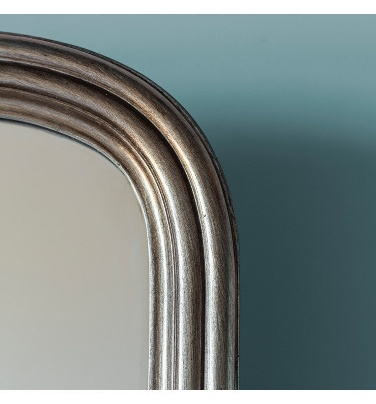 Product photograph of Gallery Interiors Beck Cheval Brushed Brass Mirror from Olivia's.