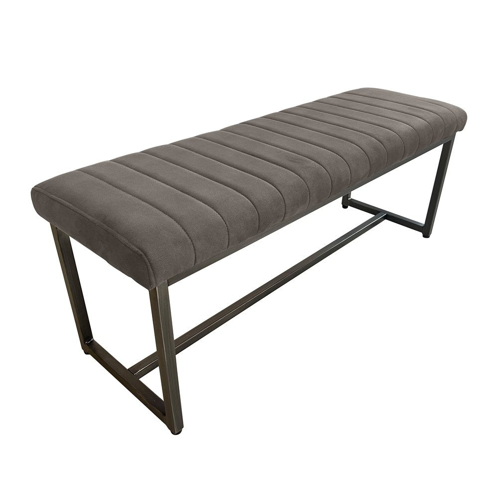 Product photograph of Olivia S Baxter Upholstered Bench In Charcoal from Olivia's.