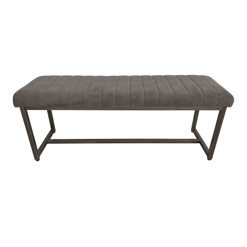 Product photograph of Olivia S Baxter Upholstered Bench In Charcoal from Olivia's