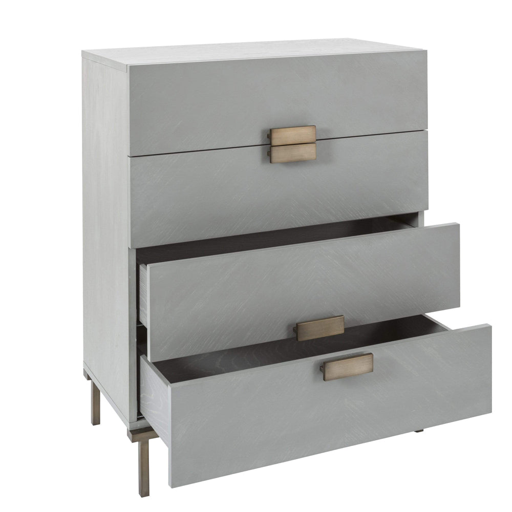 Product photograph of Twenty10 Designs Lilly Wide Grey 4 Drawer Chest Of Drawers from Olivia's.