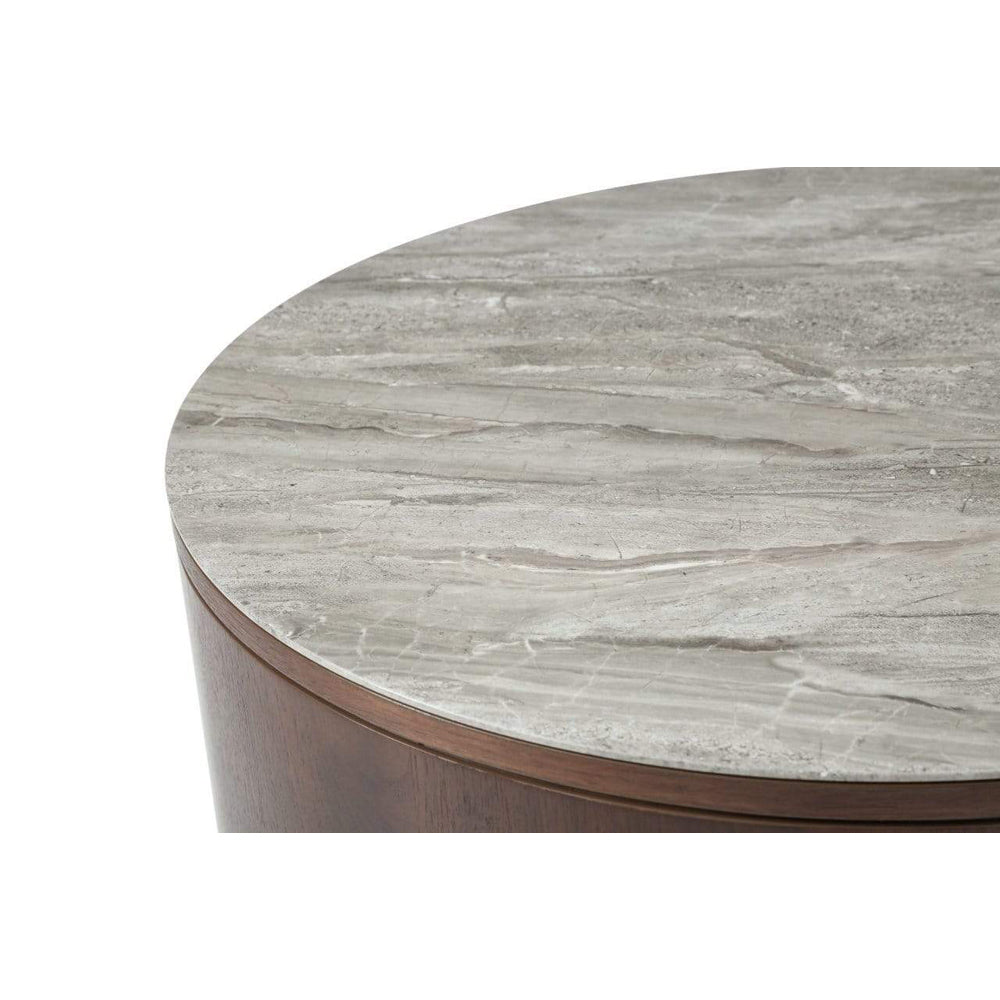 Product photograph of Twenty10 Designs Willow Circular Timber Tabacco Coffee Table from Olivia's.