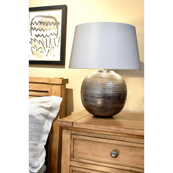 Product photograph of Elstead Caesar 1 Table Lamp Light Silver from Olivia's.