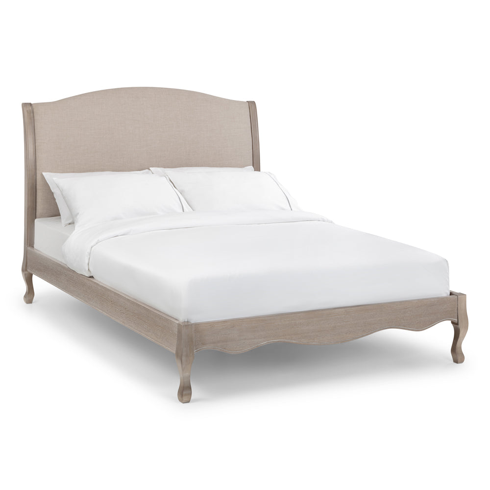 Product photograph of Olivia S Camilo Double Bed Frame In Oatmeal Linen from Olivia's.