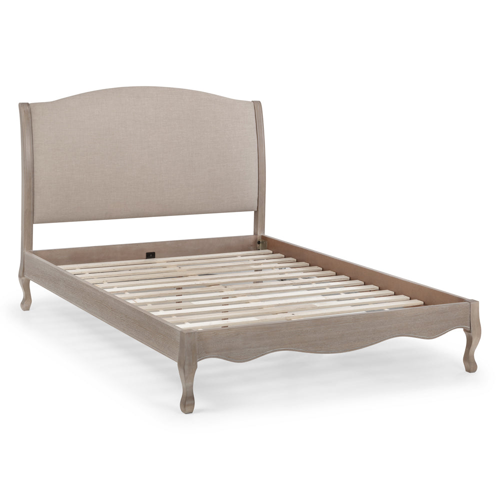 Product photograph of Olivia S Camilo Double Bed Frame In Oatmeal Linen from Olivia's.