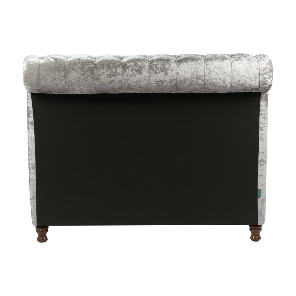 Product photograph of Olivia S Caspian Bed In Steel Crushed Velvet Kingsize from Olivia's.