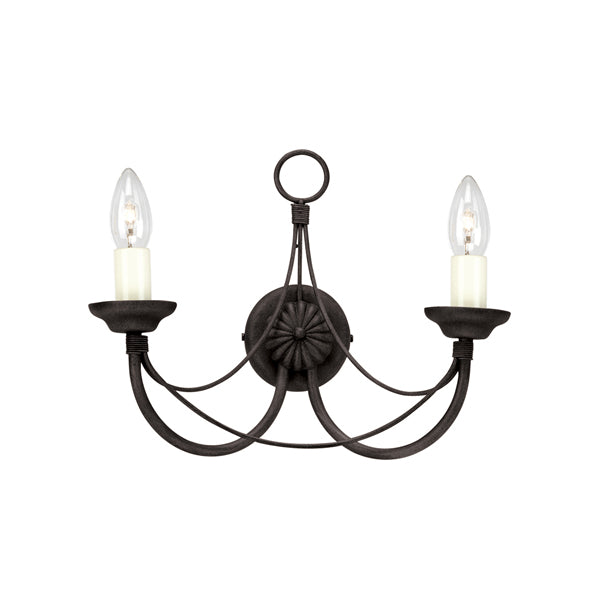 Elstead Carisbrooke 2 Wall Light Light Black