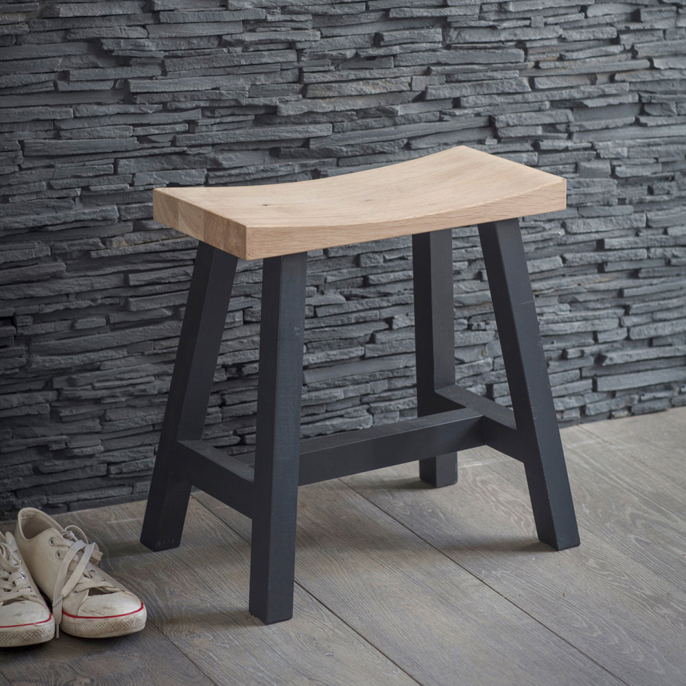 Garden Trading Clockhouse Stool With Carbon Legs In Oak Beech