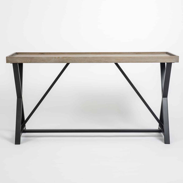 Product photograph of Di Designs Pershore Console Table - Aged Oak from Olivia's