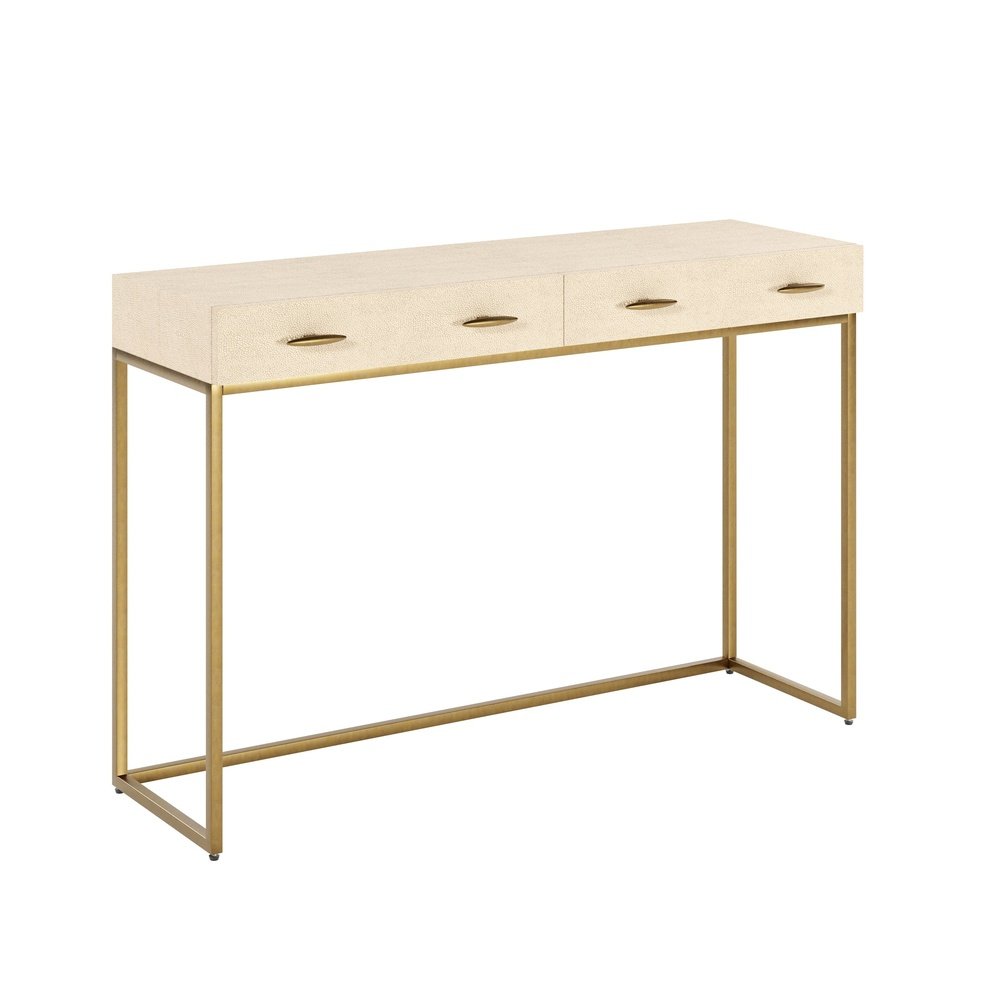 Product photograph of Olivia S Hampton Ivory Console Table from Olivia's.