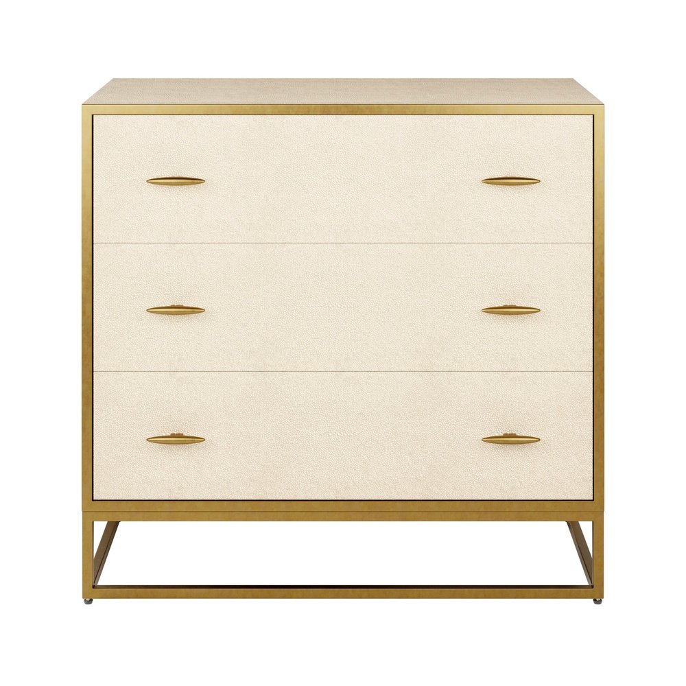 Product photograph of Di Designs Hampton Chest Of Drawers - Ivory Shagreen from Olivia's