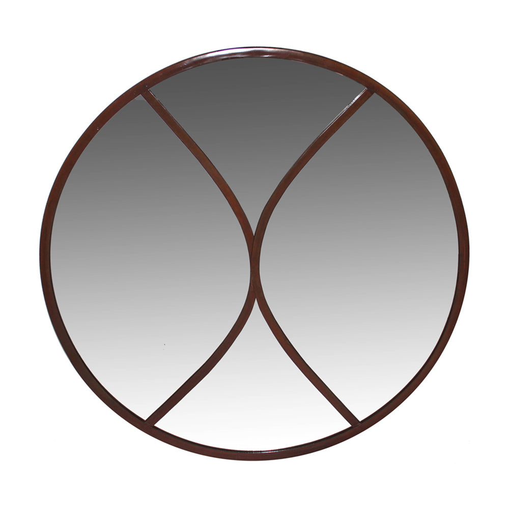 Product photograph of Ivyline Circular Outdoor Mirror Natural Rust from Olivia's