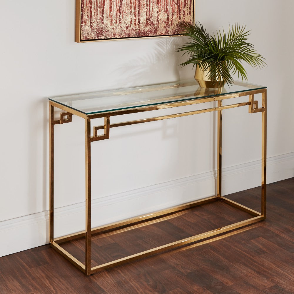 Native Home Cesar Gold Console Table Outlet