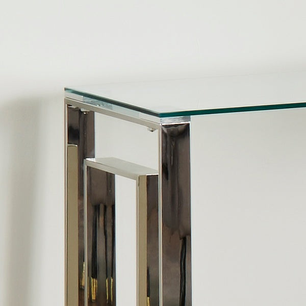 Product photograph of Native Home Console Table Milano Silver Silver from Olivia's.