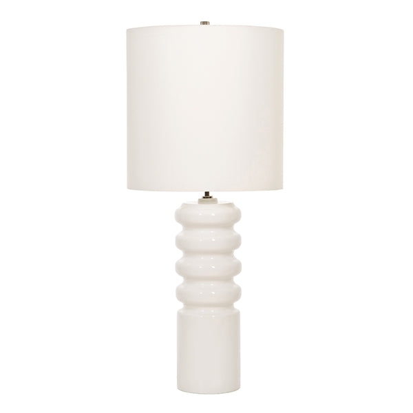 Product photograph of Elstead Contour 1 Table Lamp Light White from Olivia's