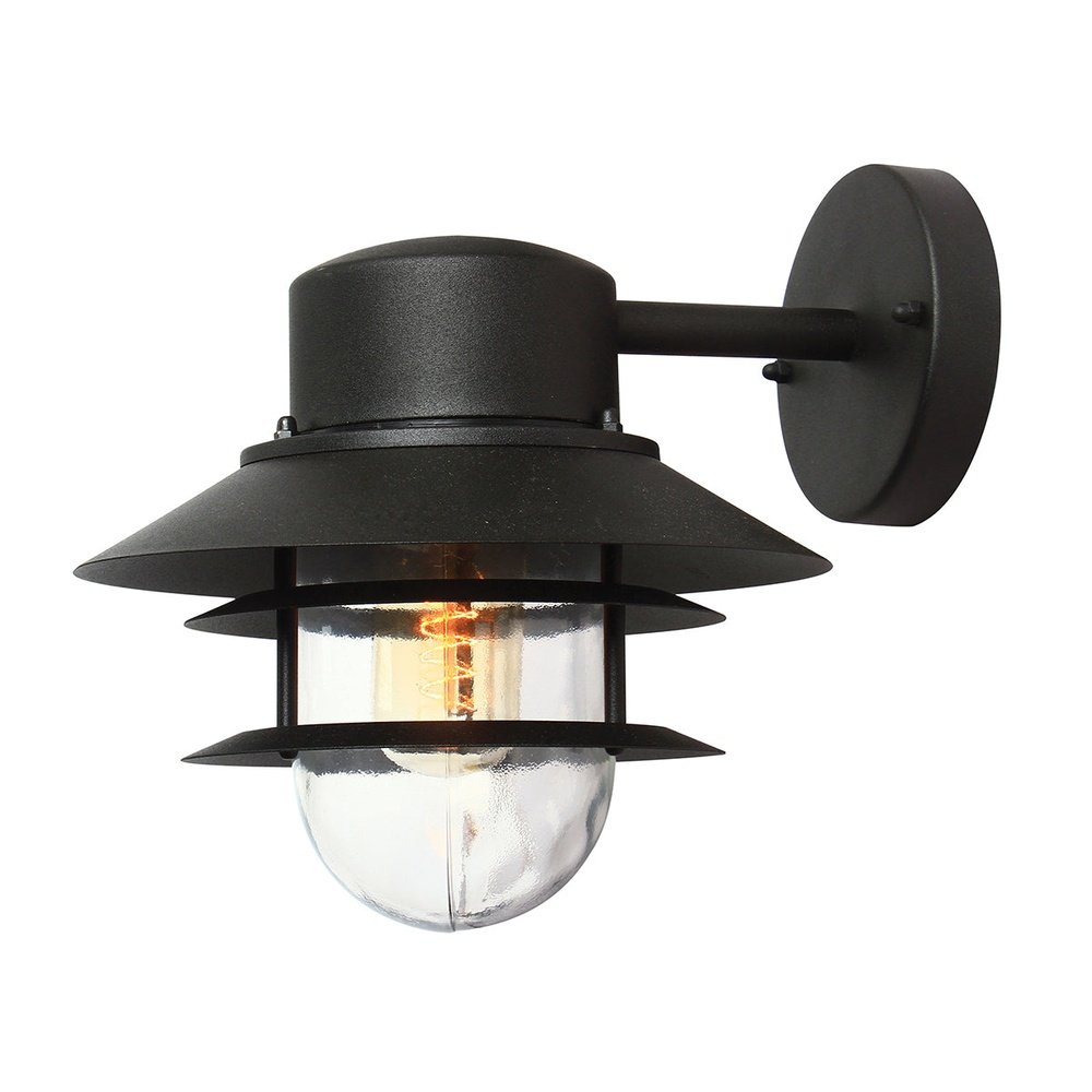 Elstead Lighting Copenhagen 1 Light Wall Lantern In Black