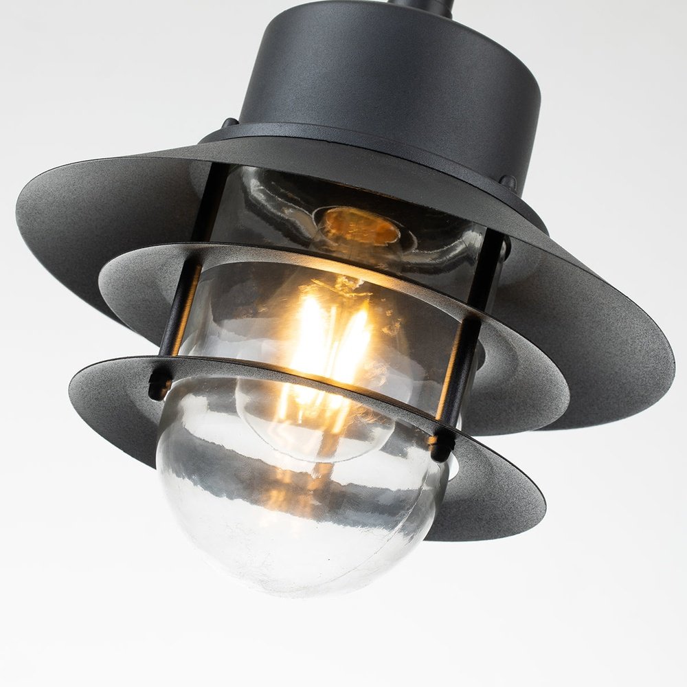 Product photograph of Elstead Lighting Copenhagen 1 Light Chain Lantern In Black from Olivia's.